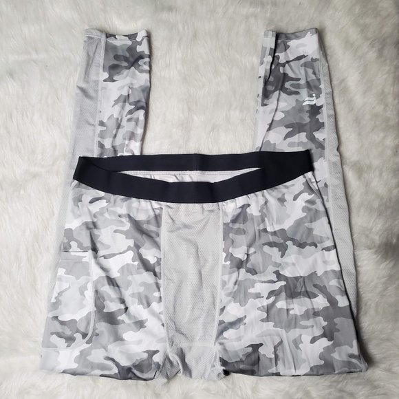 Fabletics The Blueprint Tights, Gray & White, XXL
